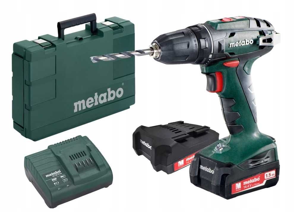 Wkrętarka akumulatorowa Metabo 14,4 V  2x 1,5 A dwa aku !
