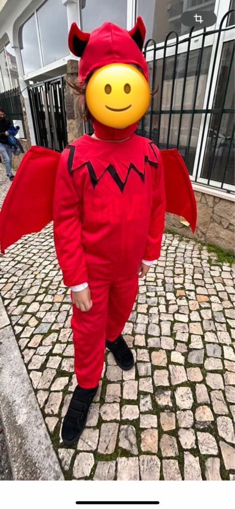 Fato de carnaval de diabo 5/6 impecavel