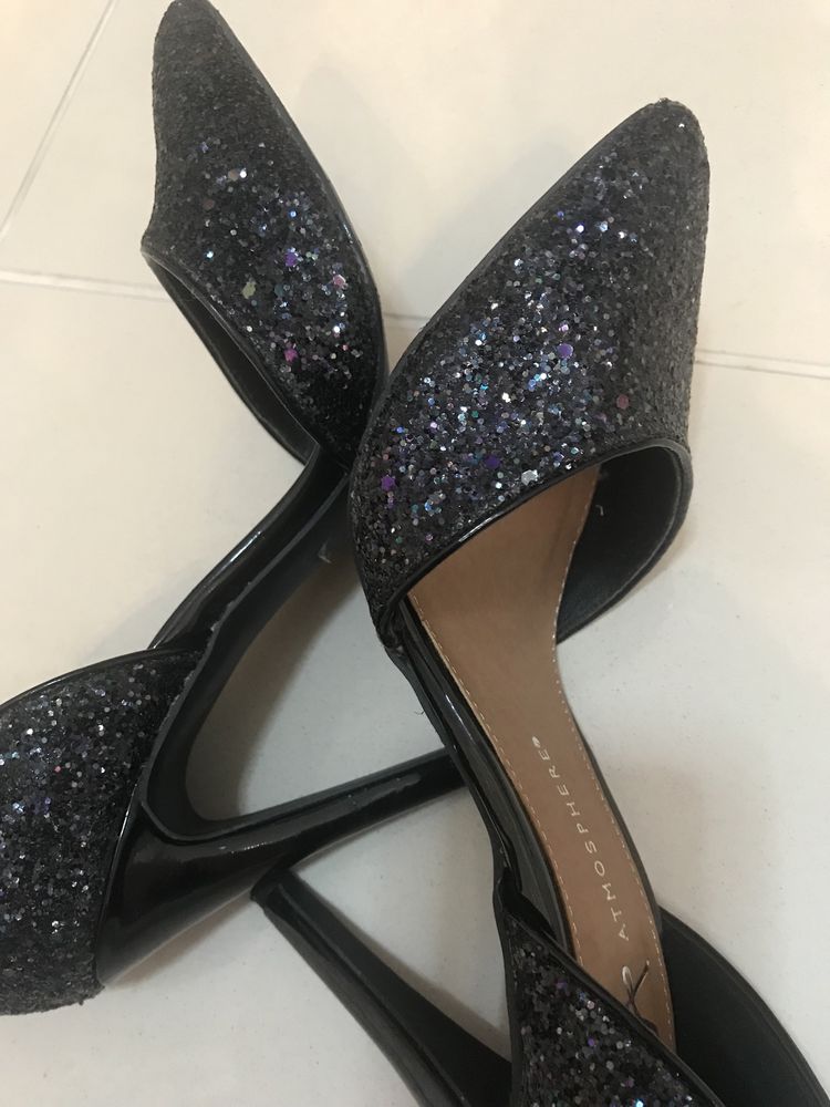 Sapatos Glitter Pretos