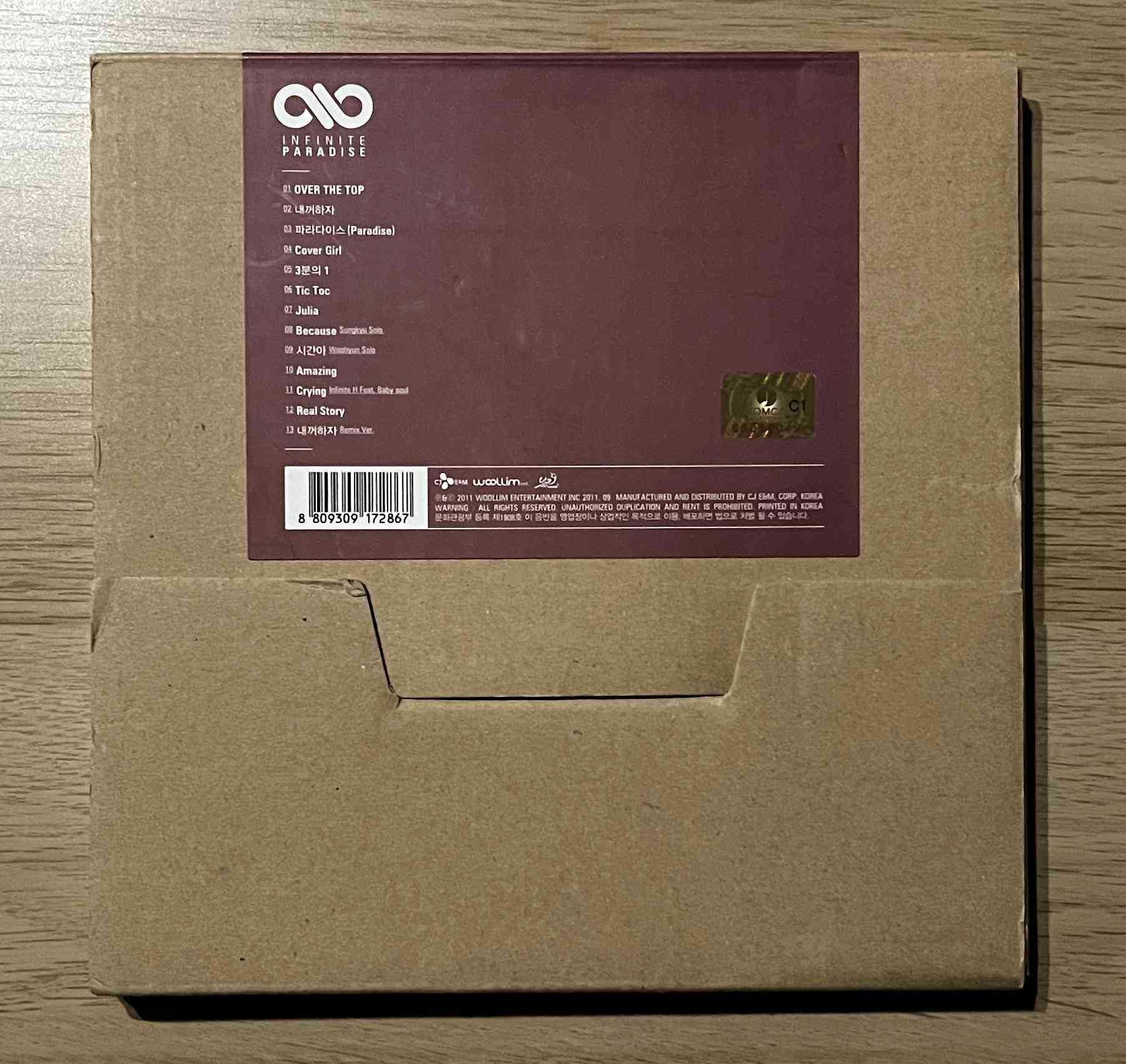 Infinite – Paradise - 1th Album Special Package K-Pop CD