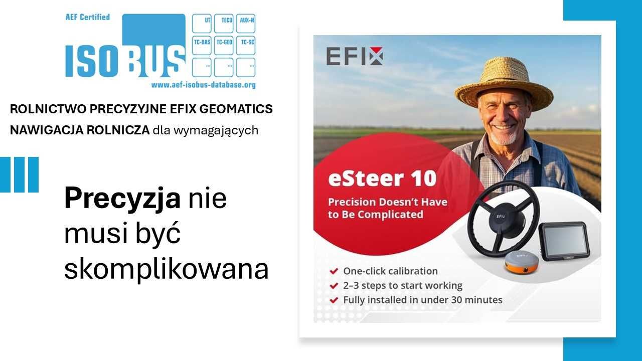 Nawigacja rolnicza EFIX eSTEER20 ISOBUS TC SC GEO !!PROMOCJA!!