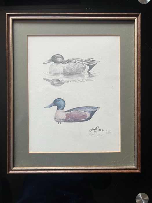 Zestaw 3 grafik Jack L. Hahn sygnowane limitowane wydruki kaczek