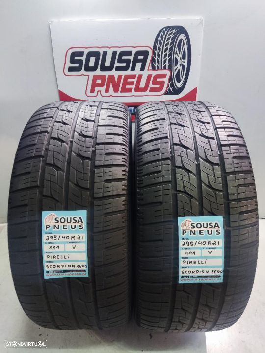 2 pneus semi novos 295-40r21 pirelli - oferta dos portes