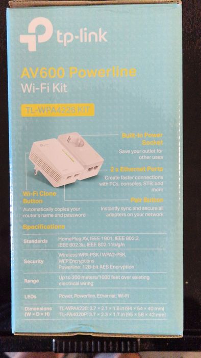 TP-Link AV600 Powerline Kit – Internet via Electrical Wiring up to 600 Mbps64283856933891124