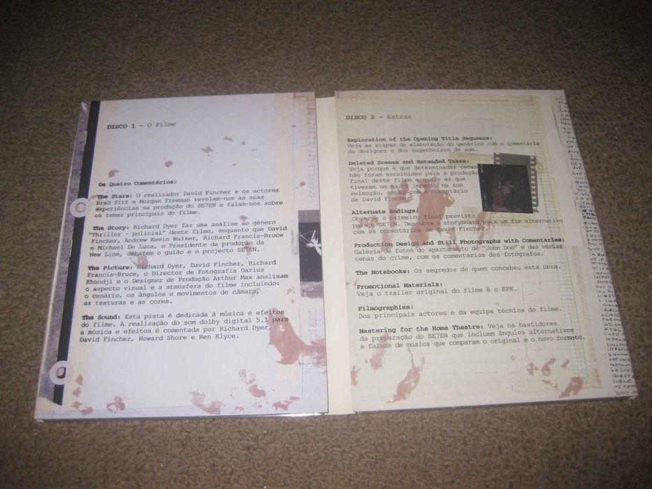 "Seven- Sete Pecados Mortais" com Brad Pitt/2 DVDs/Digipack