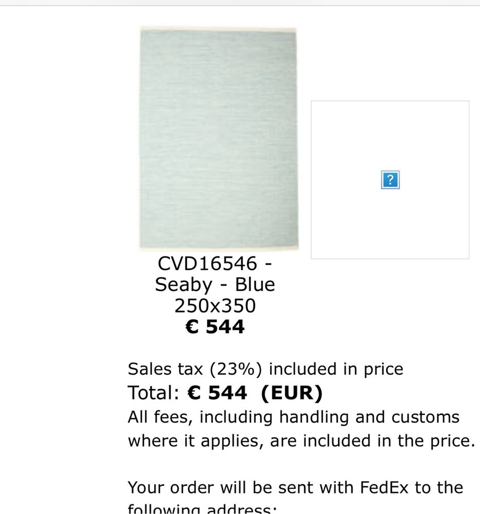 Tapete Rug Vista azul listras 250x350 como novo