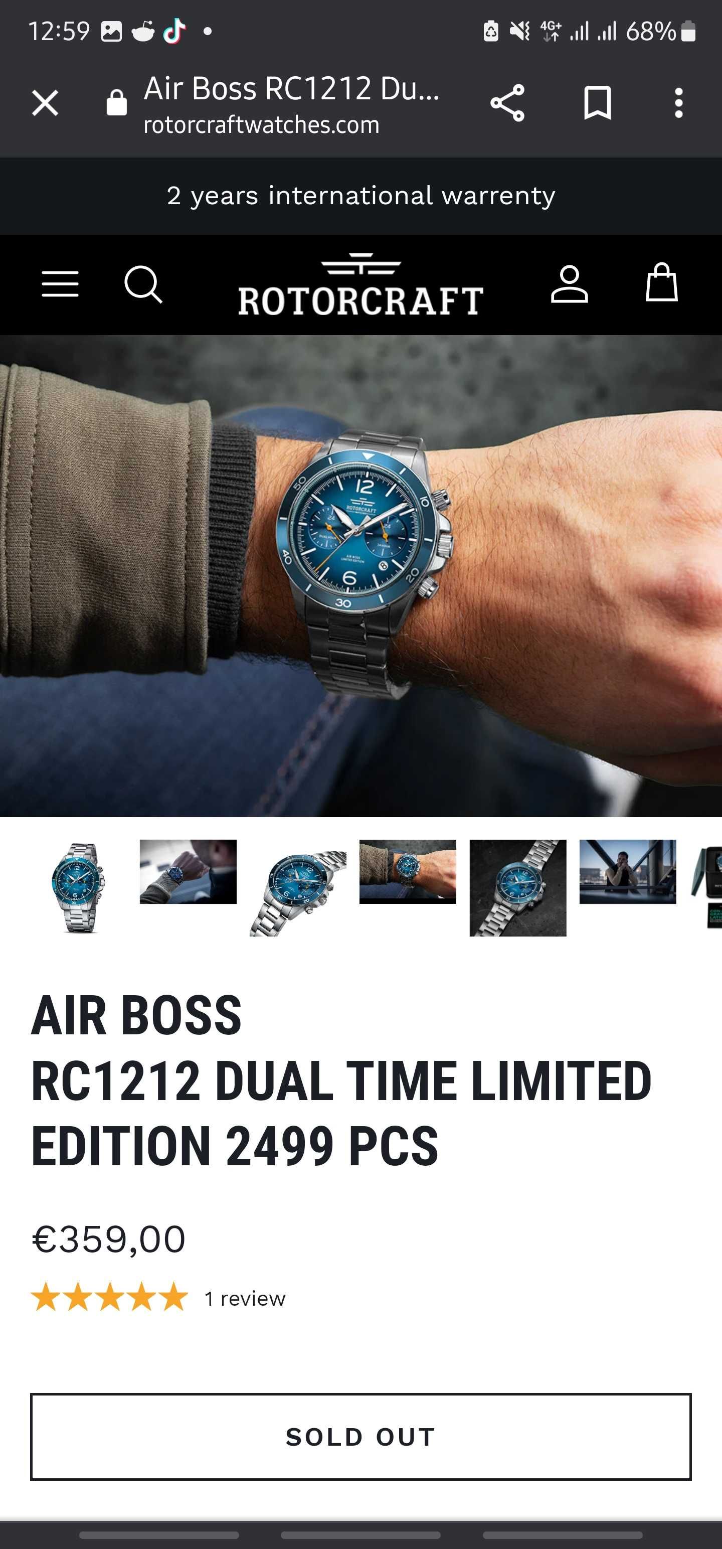 Relógio Rotorcraft Air Boss RC1212 (seiko)