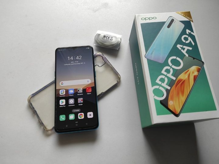 OPPO A91 128GB ROM/8gb+3gb ramU kultowy z szkłem i case, mocna bateria