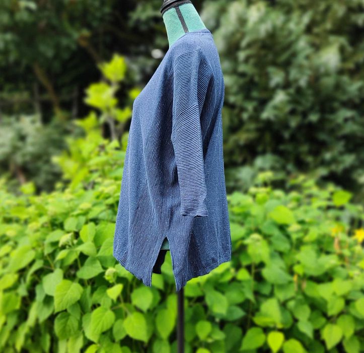 Granatowy sweter bluzka Mango S 35 M 38 oversize granat bawełna