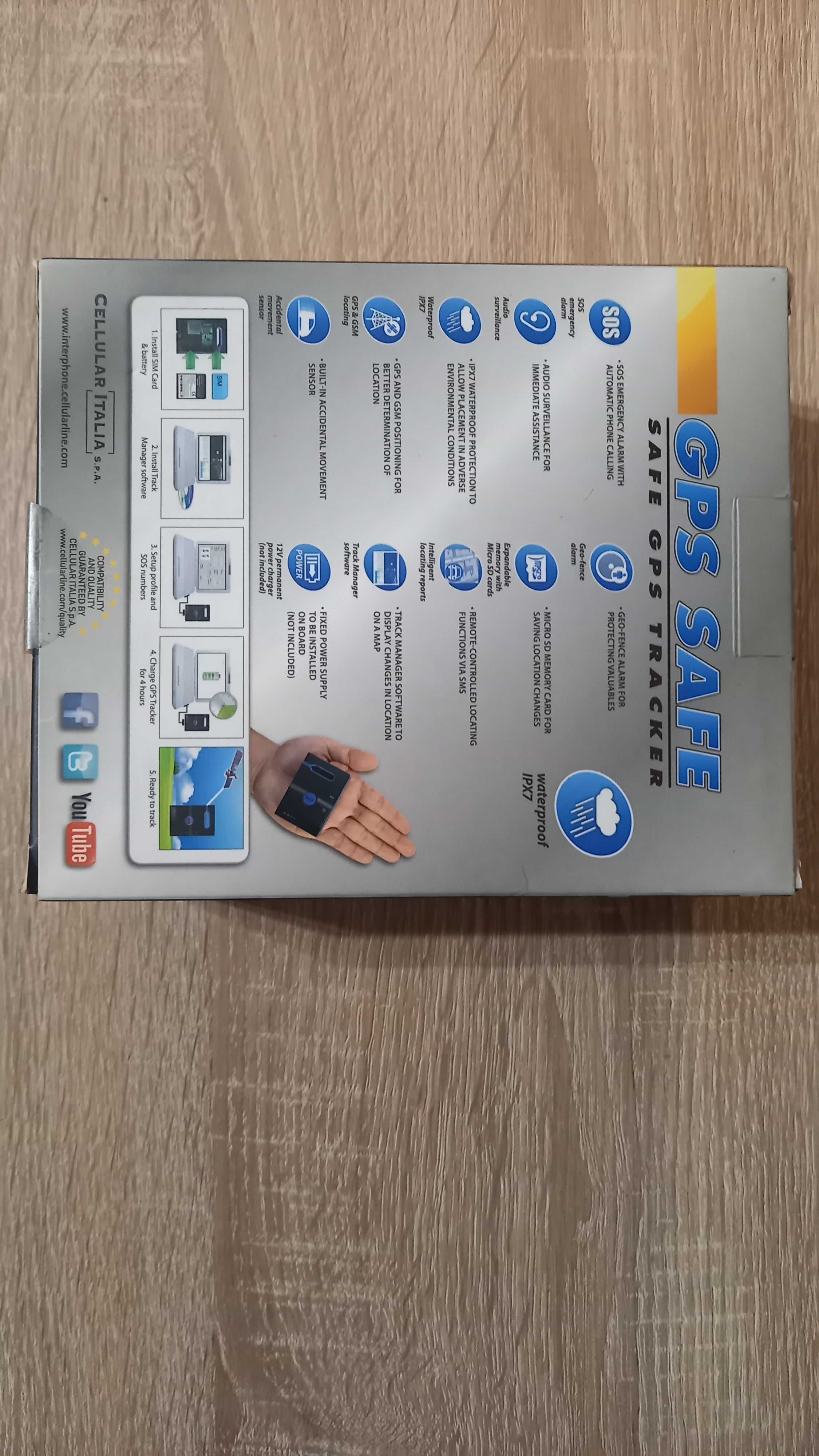 Lokalizator Interphone GPS Safetracker +dedykowana ładowarka