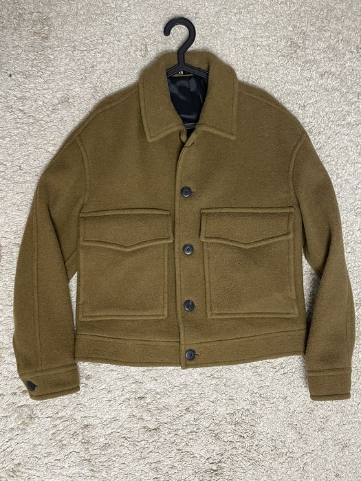 Шерстяной жакет овершот джинсовка Zara