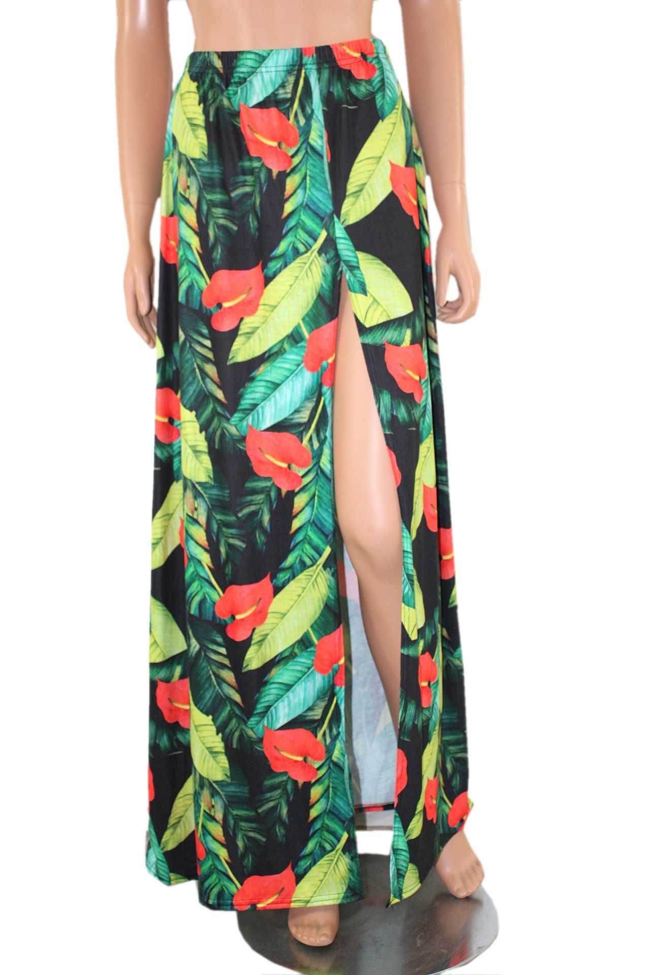 n2 PrettyLittleThing modna maxi spódnica z rozcięciem 38/40 M/L