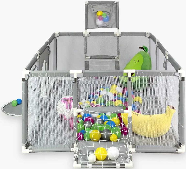 Дитячий манеж з баскетбольним кільцем, 180х120см