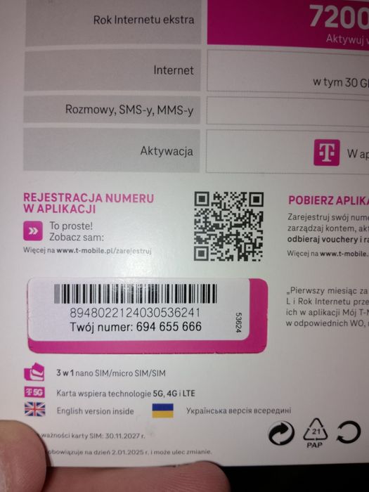 Starter z ciekawym numerem telefonu 694-666