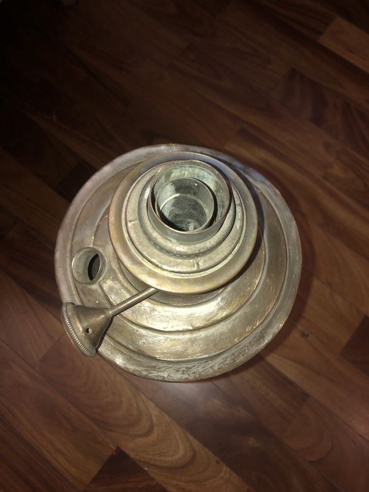 Lampa naftowa mosiężna vintage zamiana