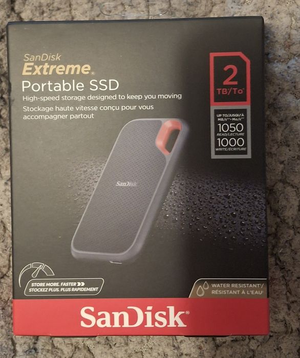 Disco Externo SANDISK Extreme (2 TB - USB Type-C - Preto)