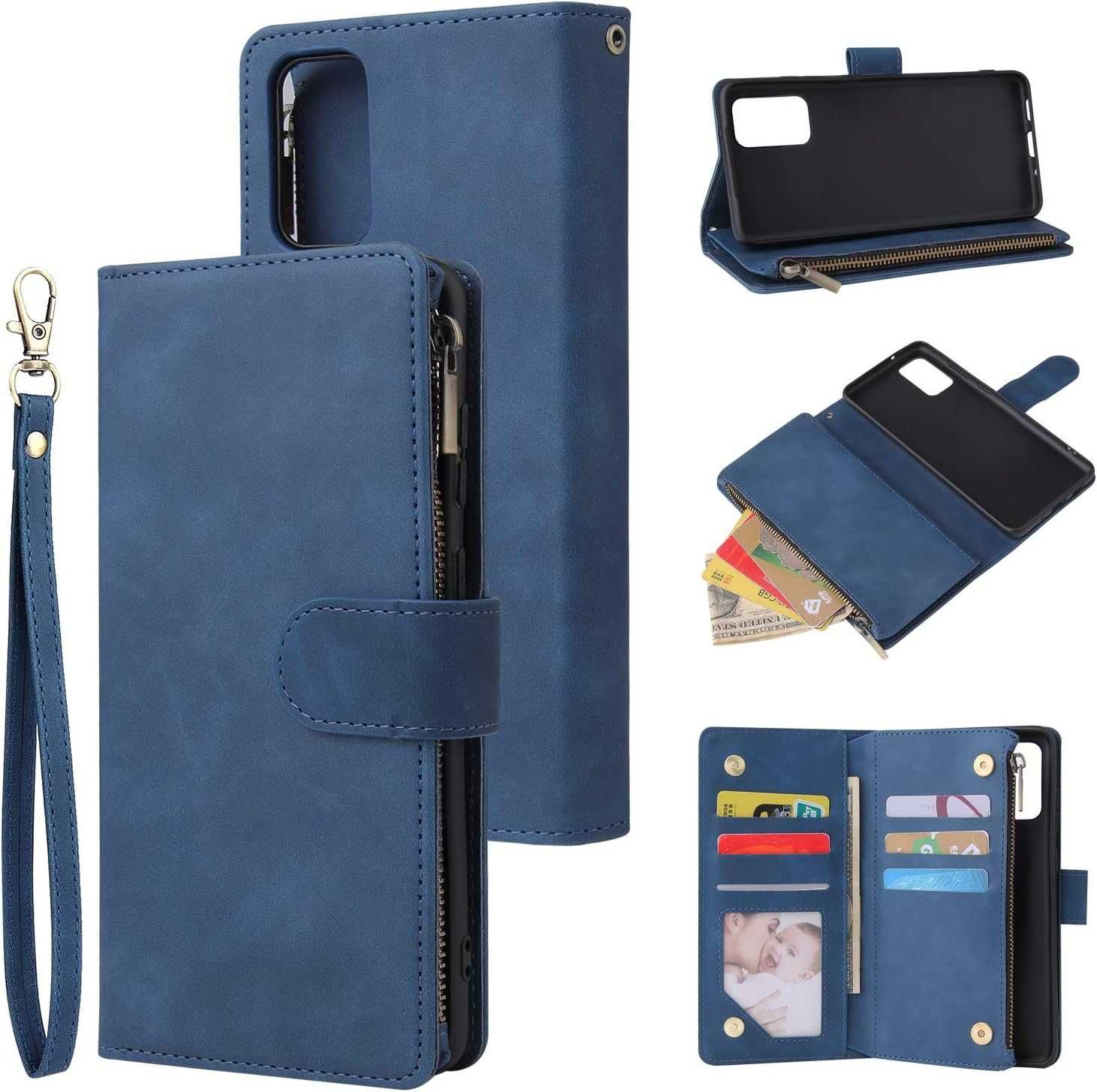 Etui z klapką dla Samsung Galaxy S20 Plus Ueebai niebieskie