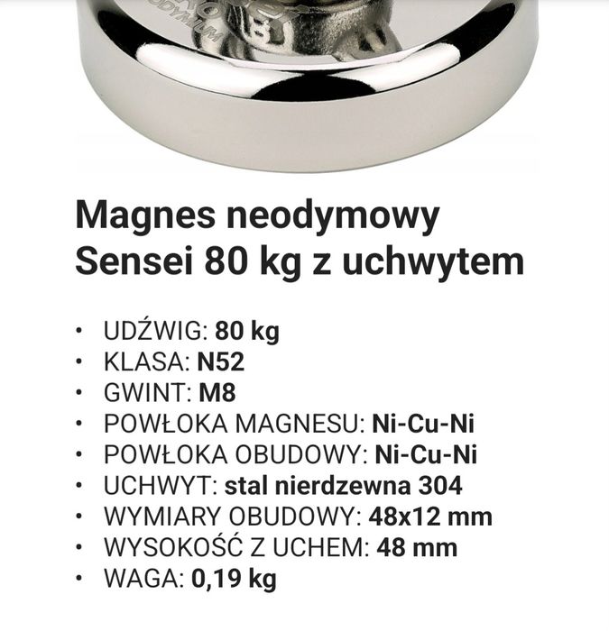 Sprzedam magnes neodymowy