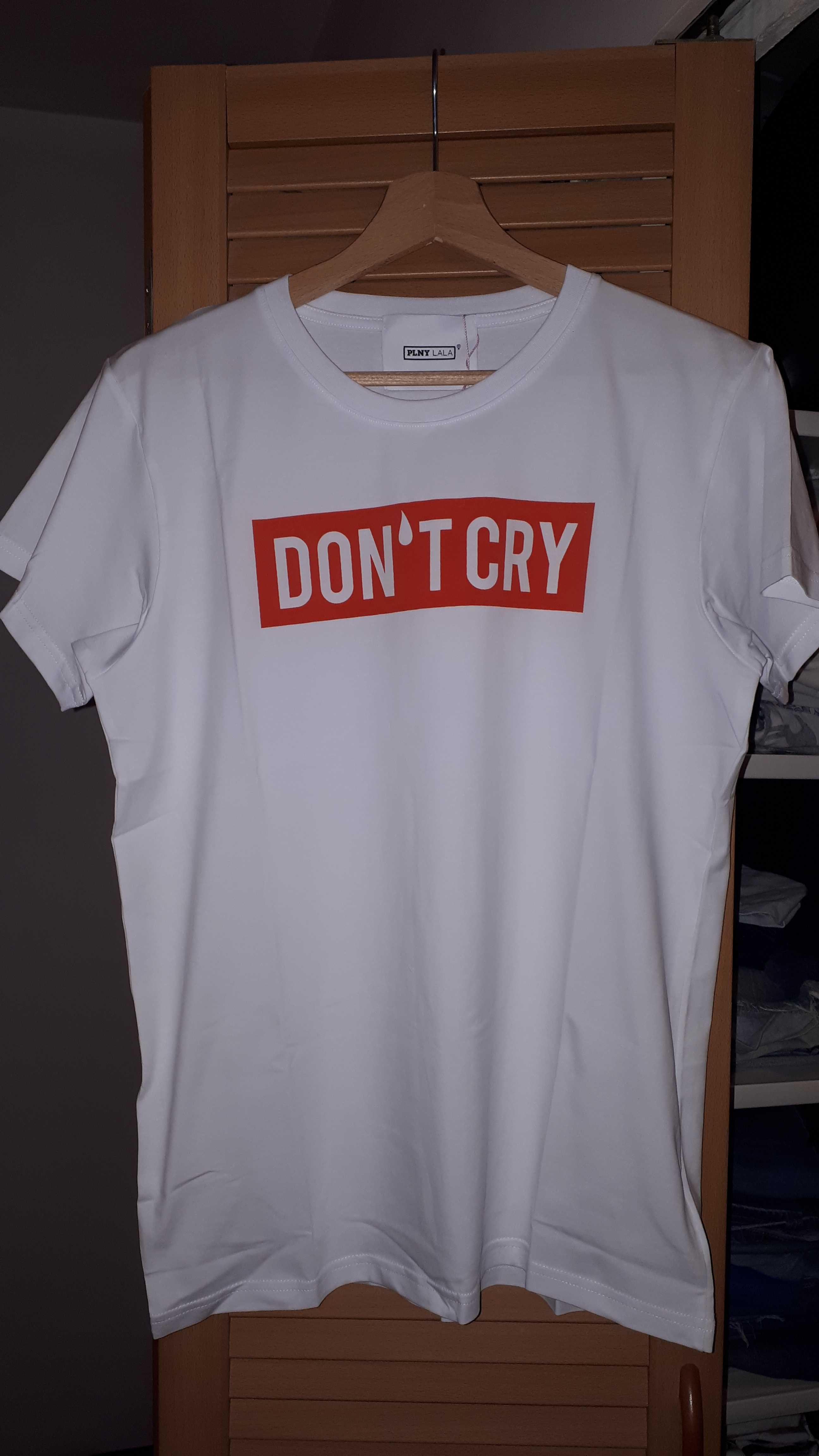 T-shirt Plny Lala Don't Cry Classic White/Red Tee