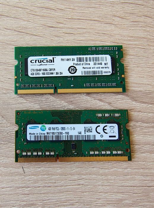 2 x RAM do laptopa po 4GB DDR3
