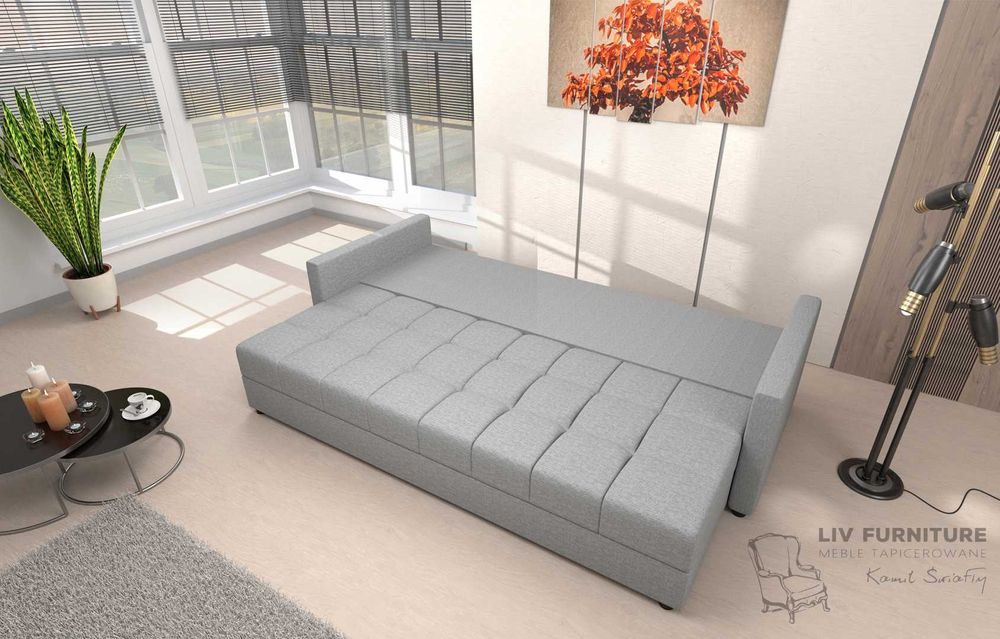 Sofa, Kanapa do salonu DOMINO z funkcją spania KUPUJESZ U PRODUCENTA