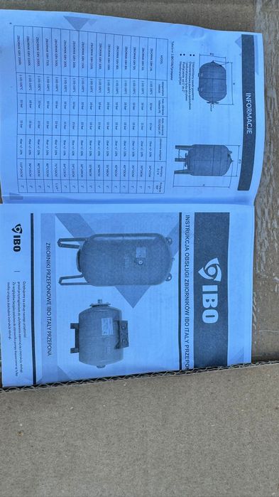 Zbiornik hydroforowy przeponowy 100l pionowy GBV IBO 10 bar, nowy