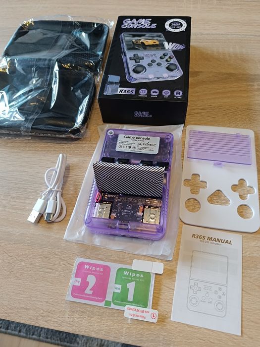 Konsola r36s 100% Oryginał 128gb 20000 gier NOWA+folia+etui FIOLETOWA