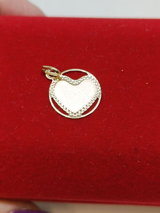Złoty wisiorek Serce, złoto próby 585
