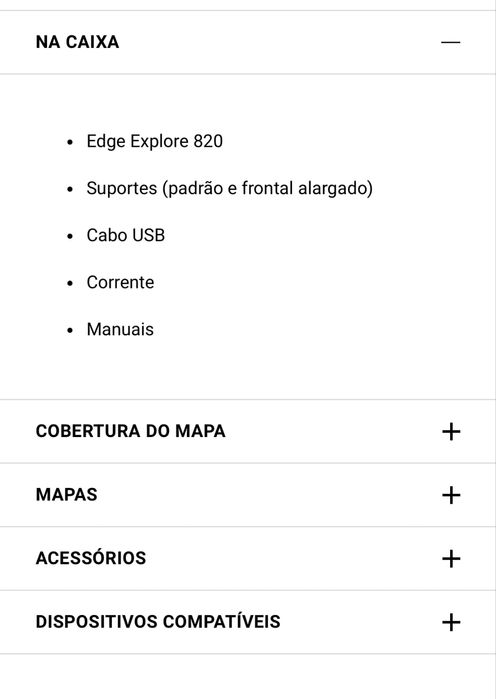 Gps Garmin Edge 820 Explore na caixa