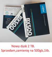 Dysk, dyski ssd crucial 2tb- NOWY. 2TB SAMSUNG EVO- NOWY. Polecam