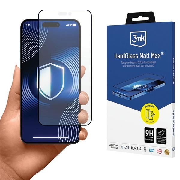 3MK HardGlass Matt Max iPhone 16 Plus6.7"