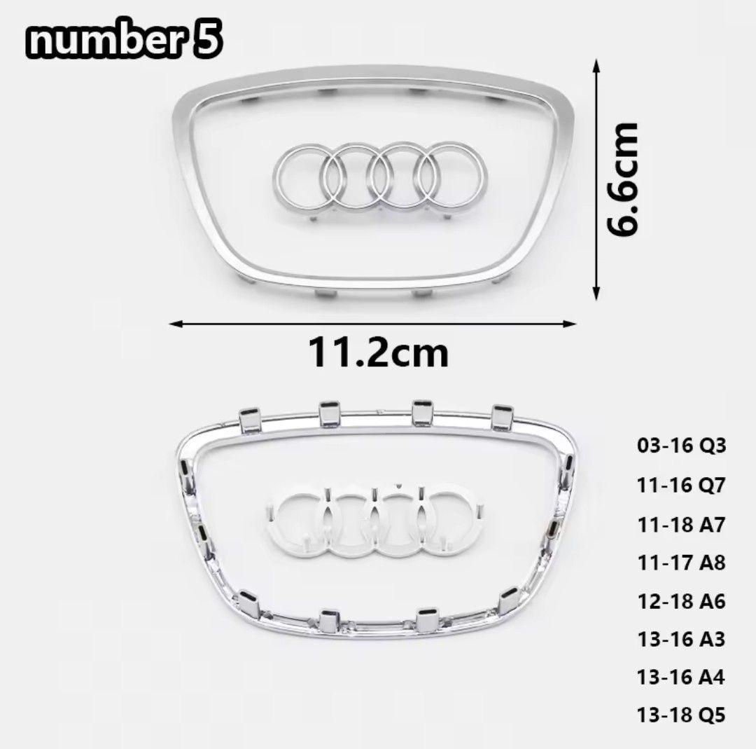 Емблема шильдик накладка значок на руль Audi A3 A4 A6 A7 A8 Q3 Q5 Q7
