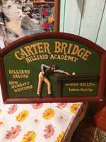 Carter Bridge, Billiard Akadem 3-D Wooden Sign London West End