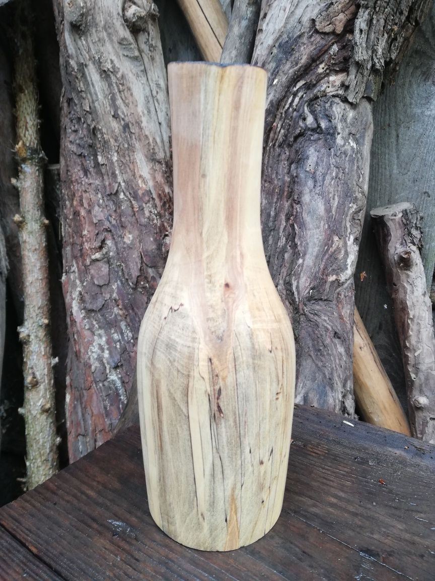 Wazon drewniany, wazon na susz