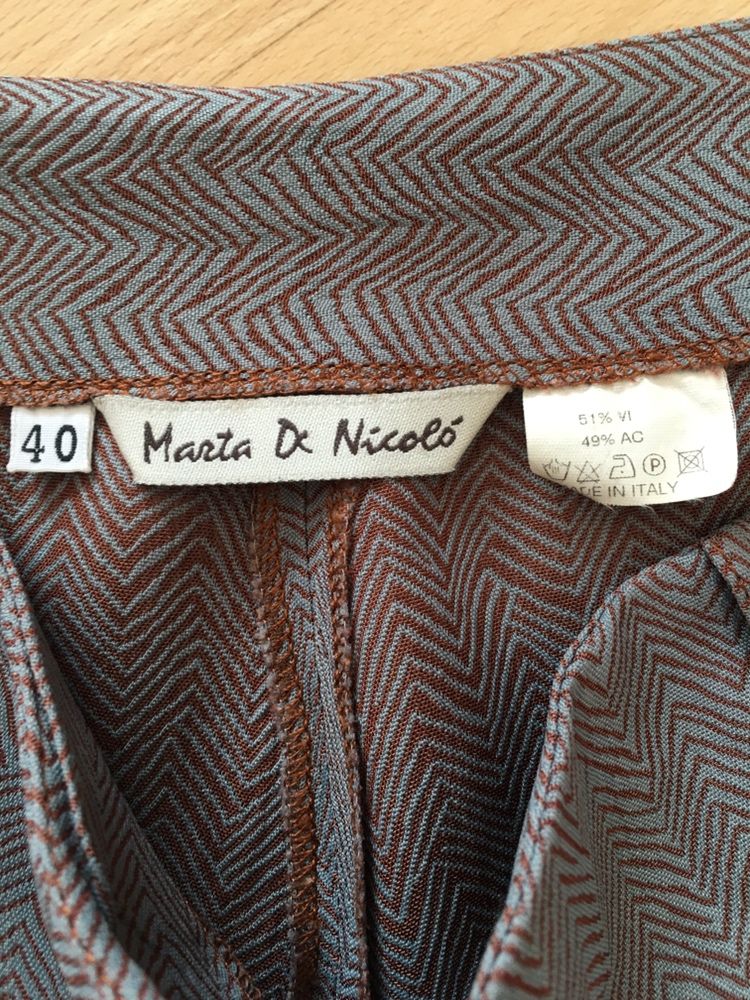 Spodnie 38 viscoza i acetato „Marta de Nicolo”