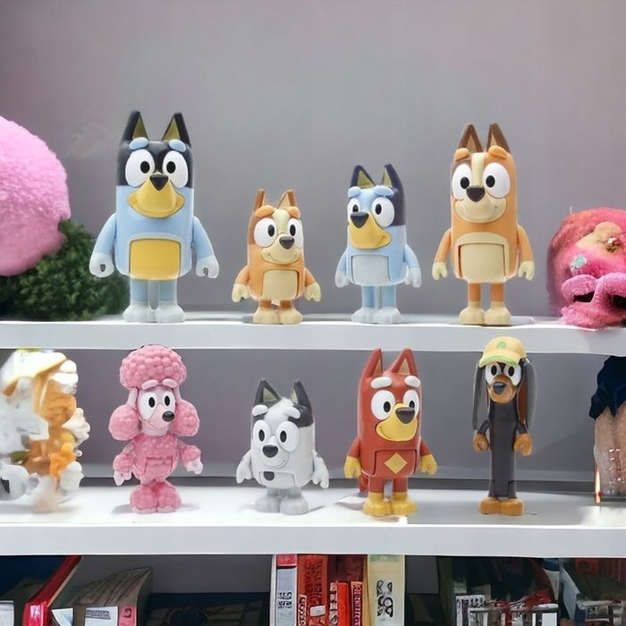 Zestaw Figurek Z Bajki Bluey & Family Rodzina Bing Przjaciele Zabawa 8
