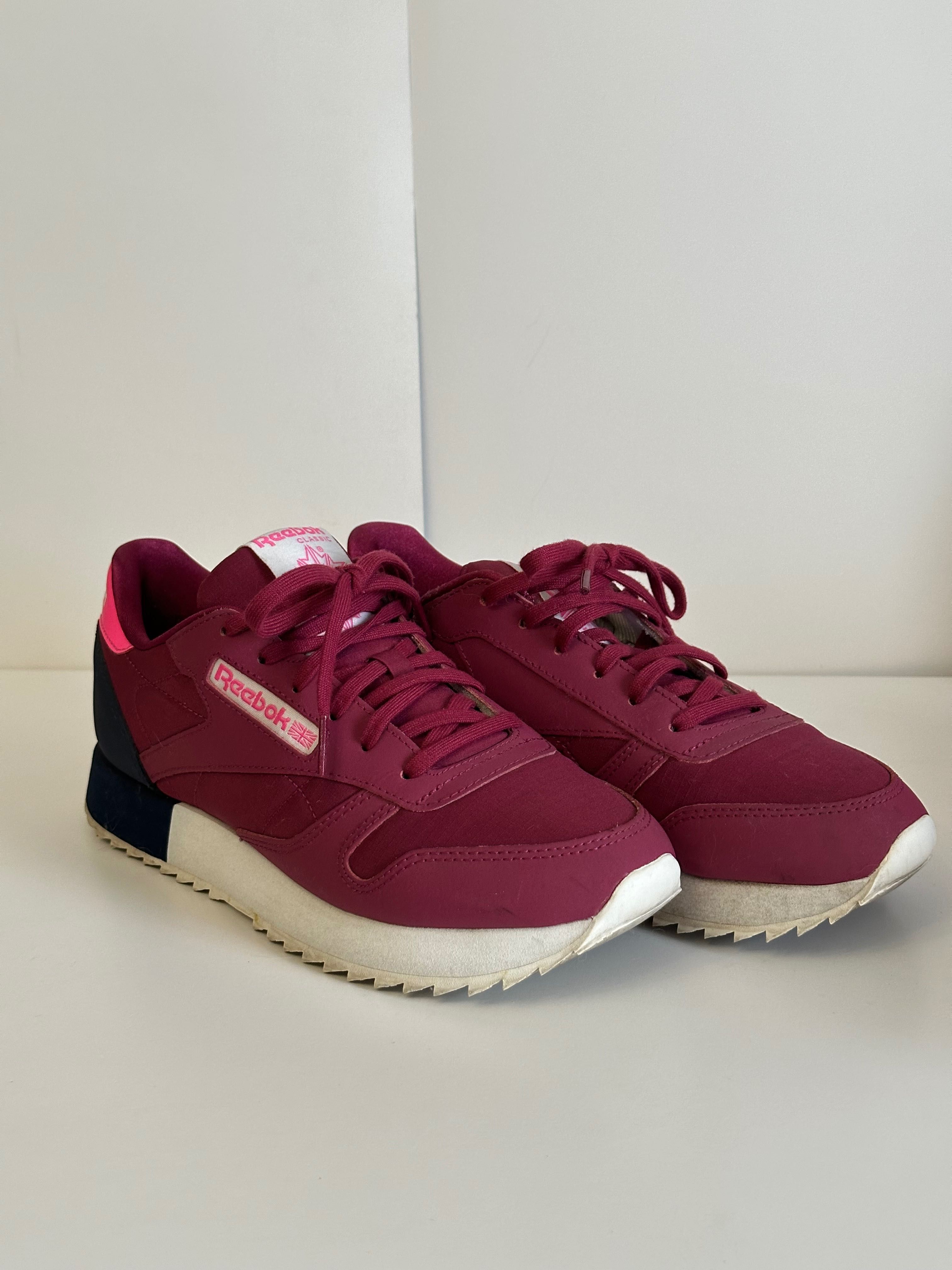 Кросівки REEBOK LEATHER RIPPLE VIOLET GW5336 (фіолетові / бордові)