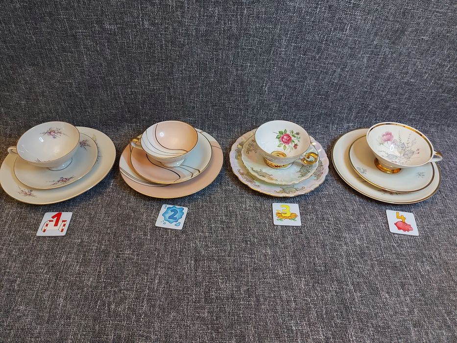 2А/3А Чайно кофейные тройки/трійки.Германия.Німеччина.50-80 год.