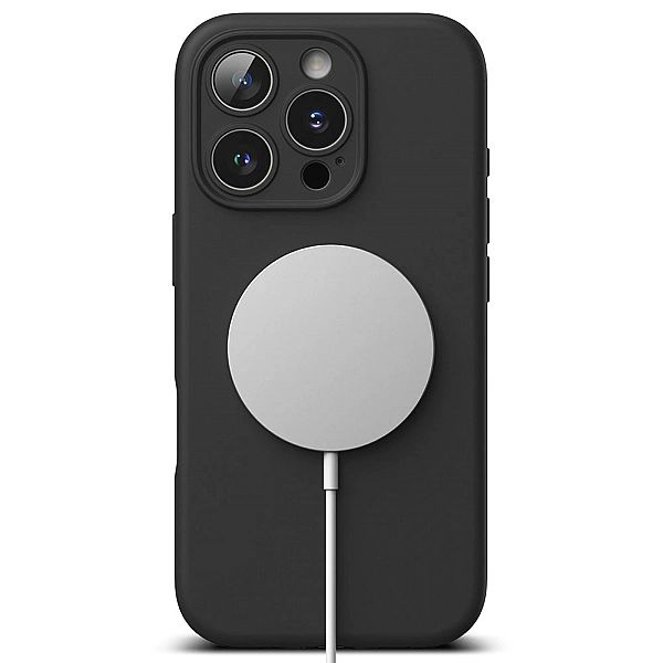 Etui Liquid Silicone Case MagSafe na iPhone 16 Pro Max - czarne