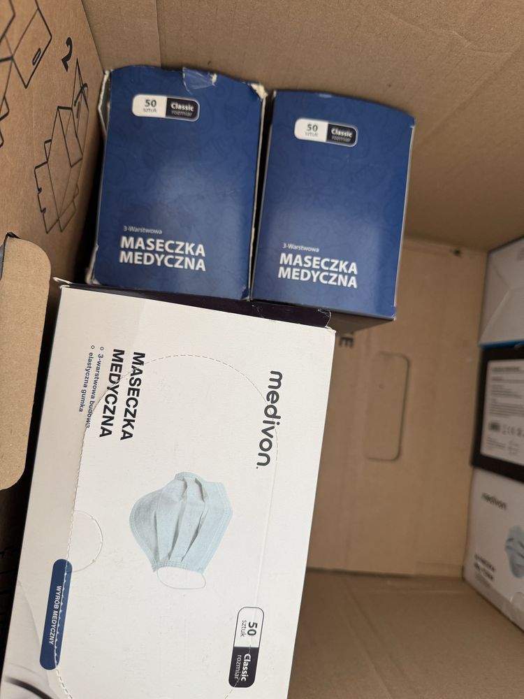 Jednorazowe i wielorazowe maseczki medyczne ok 700szt