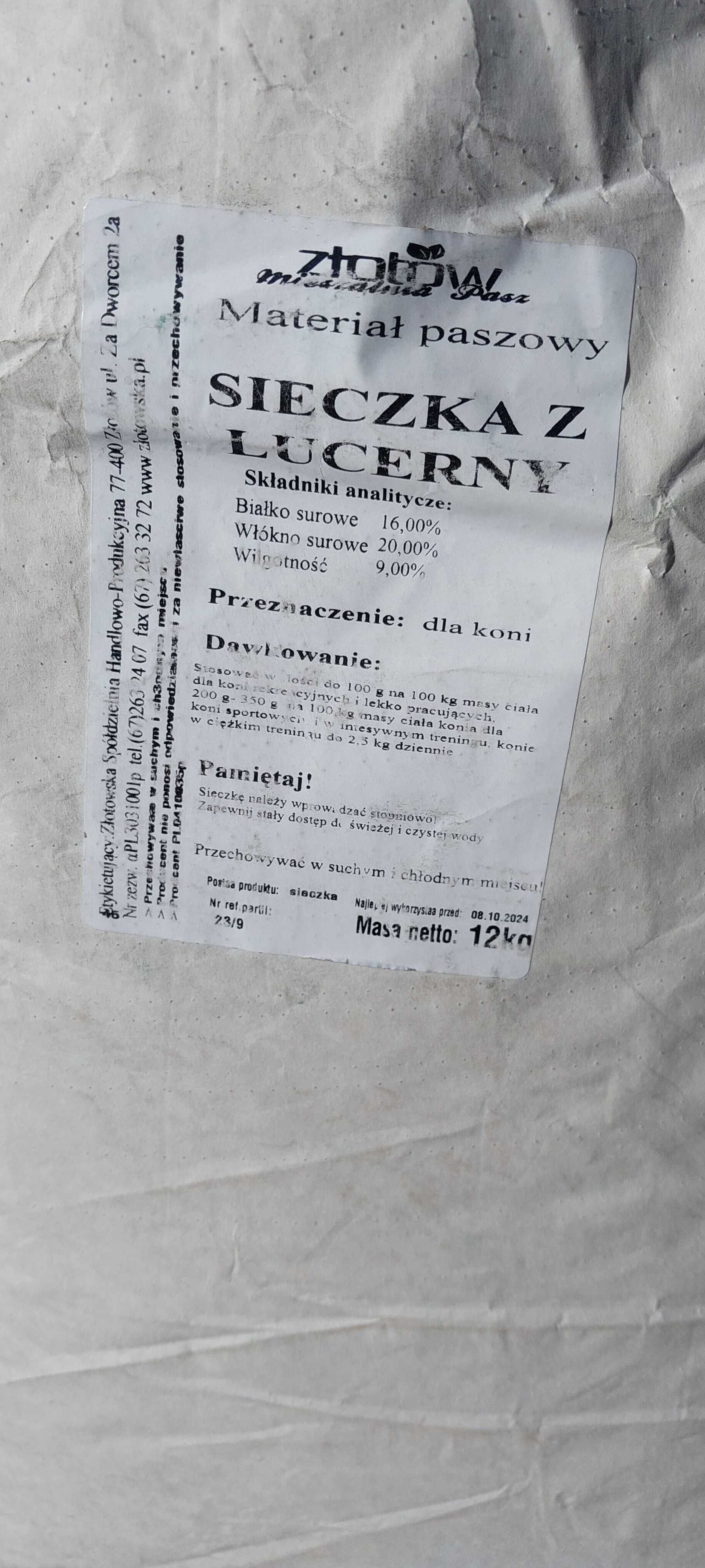 sieczka z lucerny 12 kg