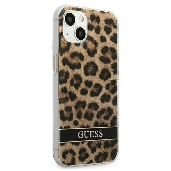 Etui Guess Guhcp13Shsleow iPhone 13 Mini 5,4" Brązowe Lampart Hardcase