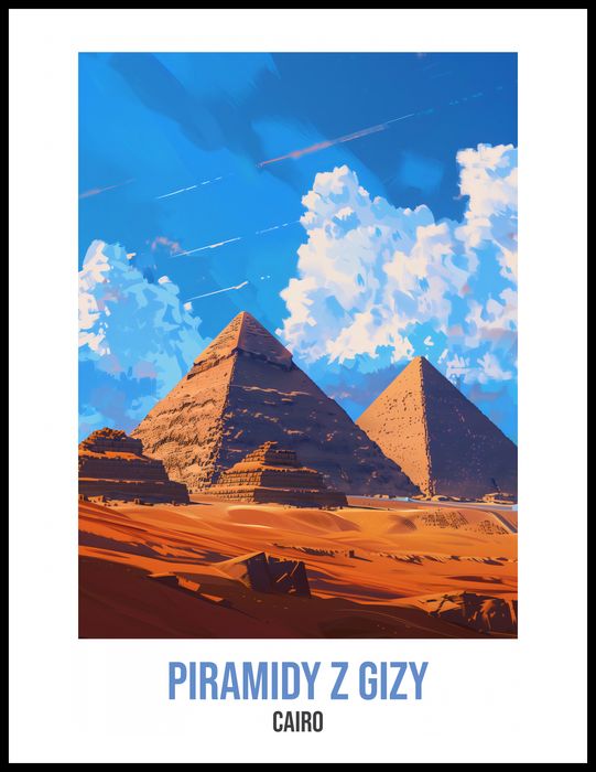 Plakat 60x80cm Piramidy z Gizy