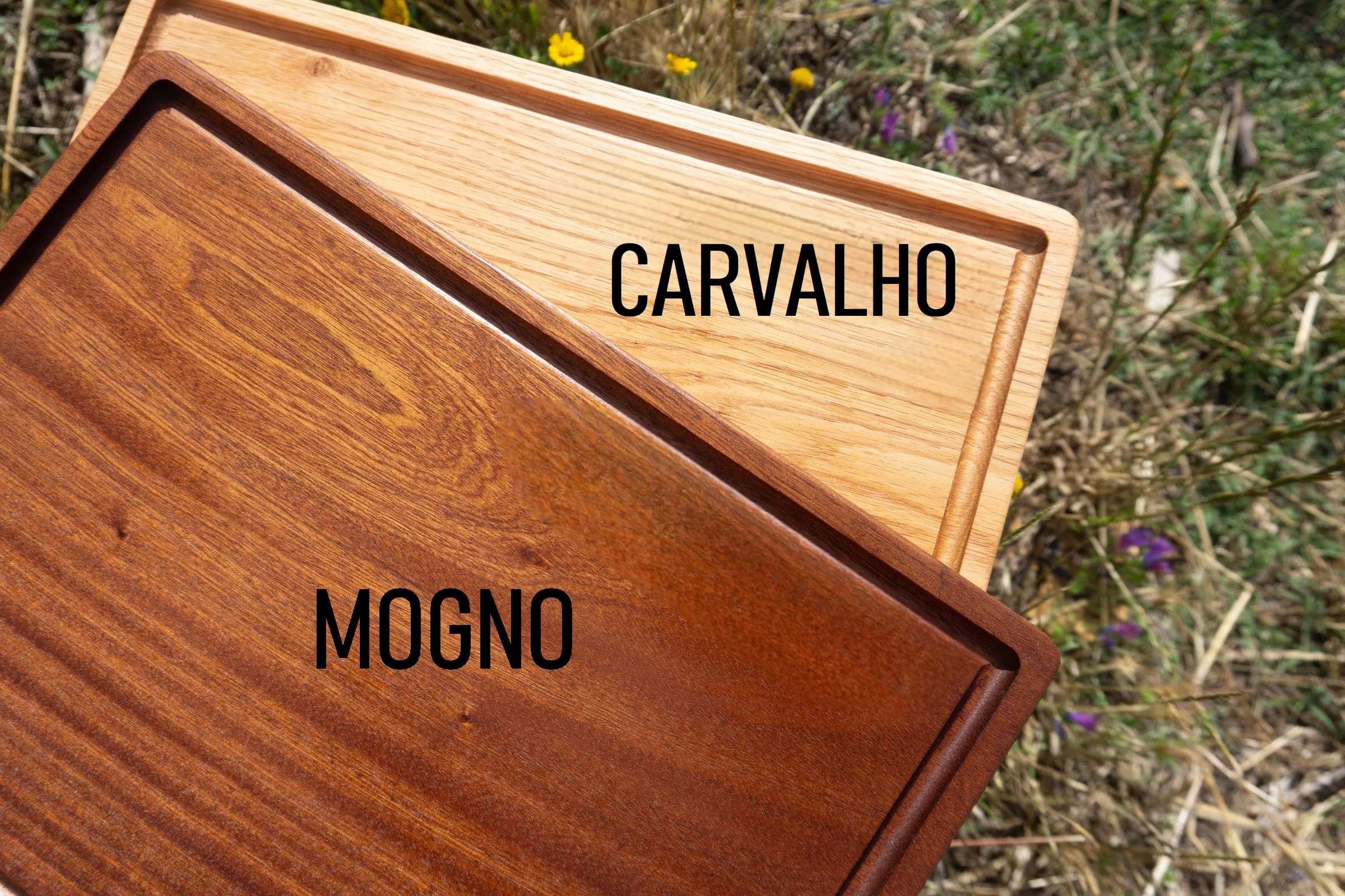 Tábua retangular de corte ou servir em mogno/carvalho