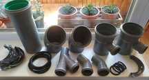 Колено 50/45 Тройник 50/50/45 Хомут 50