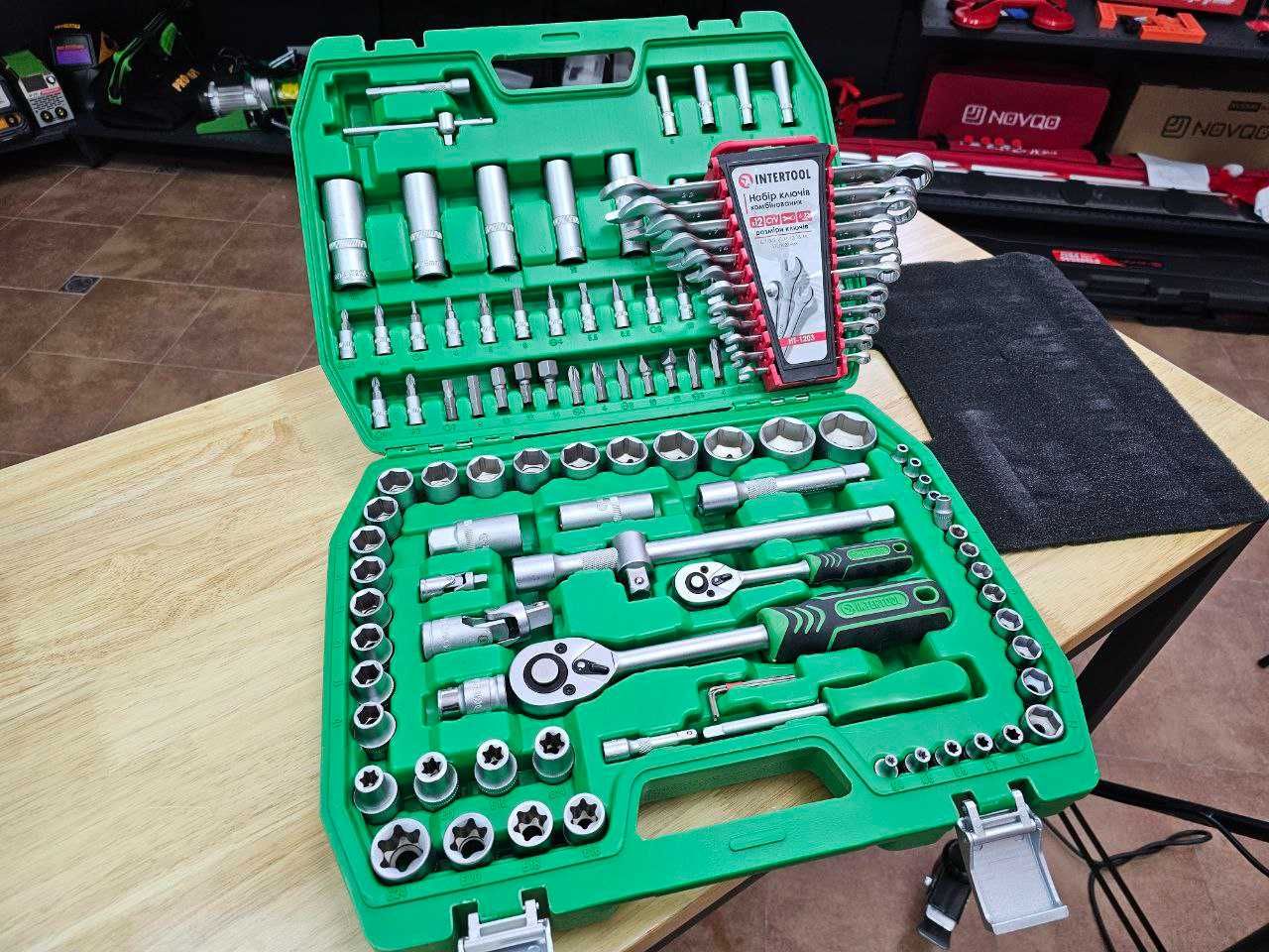 Комплект Набір Інструментів Intertool 108 шт.+ Рожкові ключі зі Сталі
