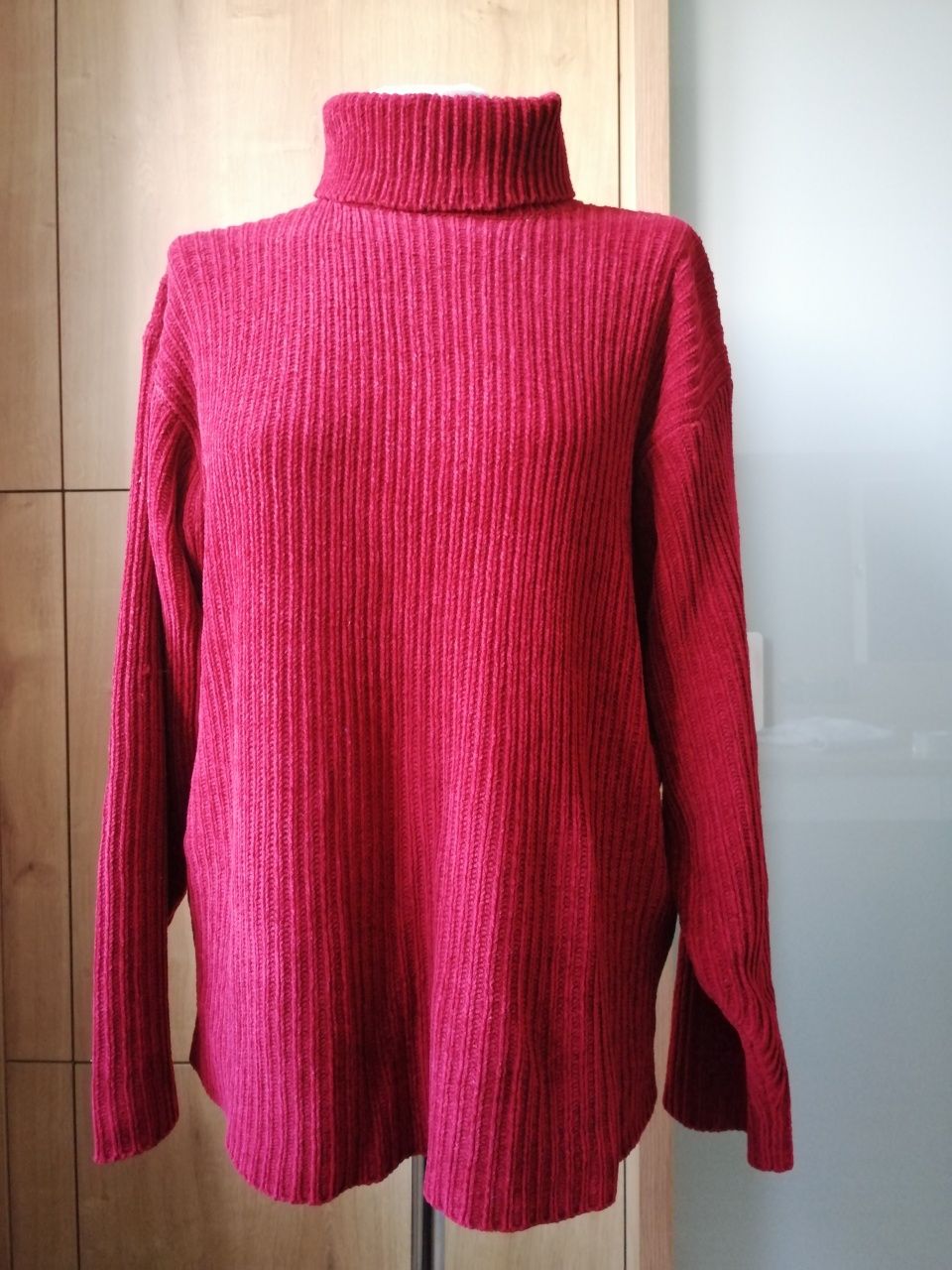 Sweter golf bordowy oversize L/40/12