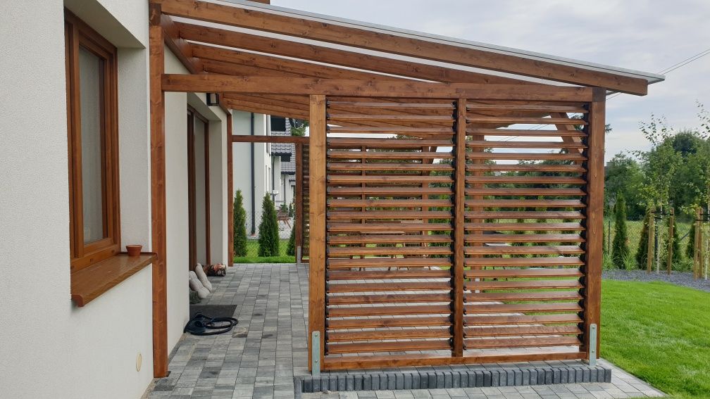 Pergole zadaszenia tarasów tarasy pergola ruchome zaluzje