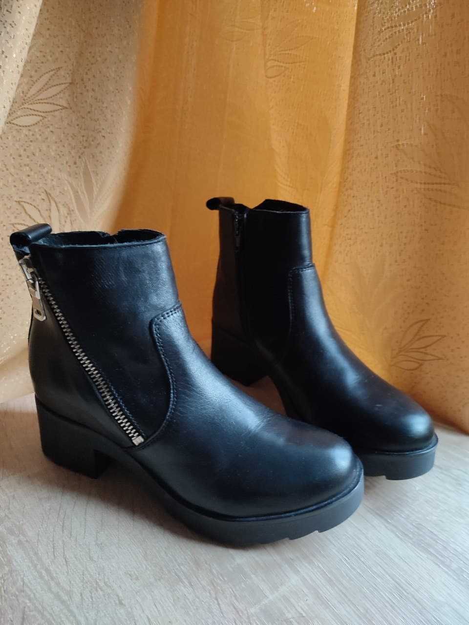 Кожаные ботинки с молнией Zign, размер 38 EU