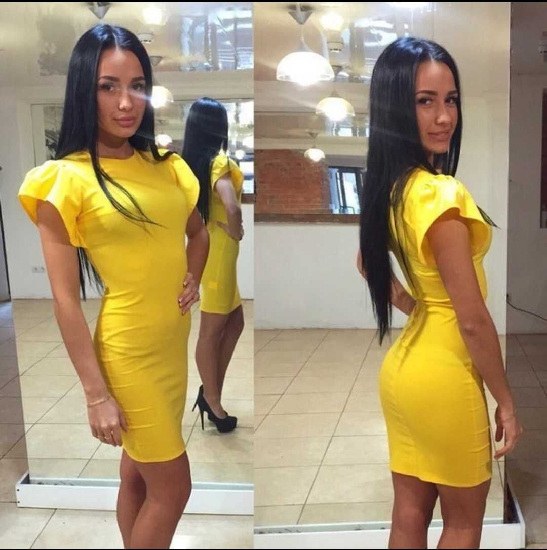 Милое жёлтое платье